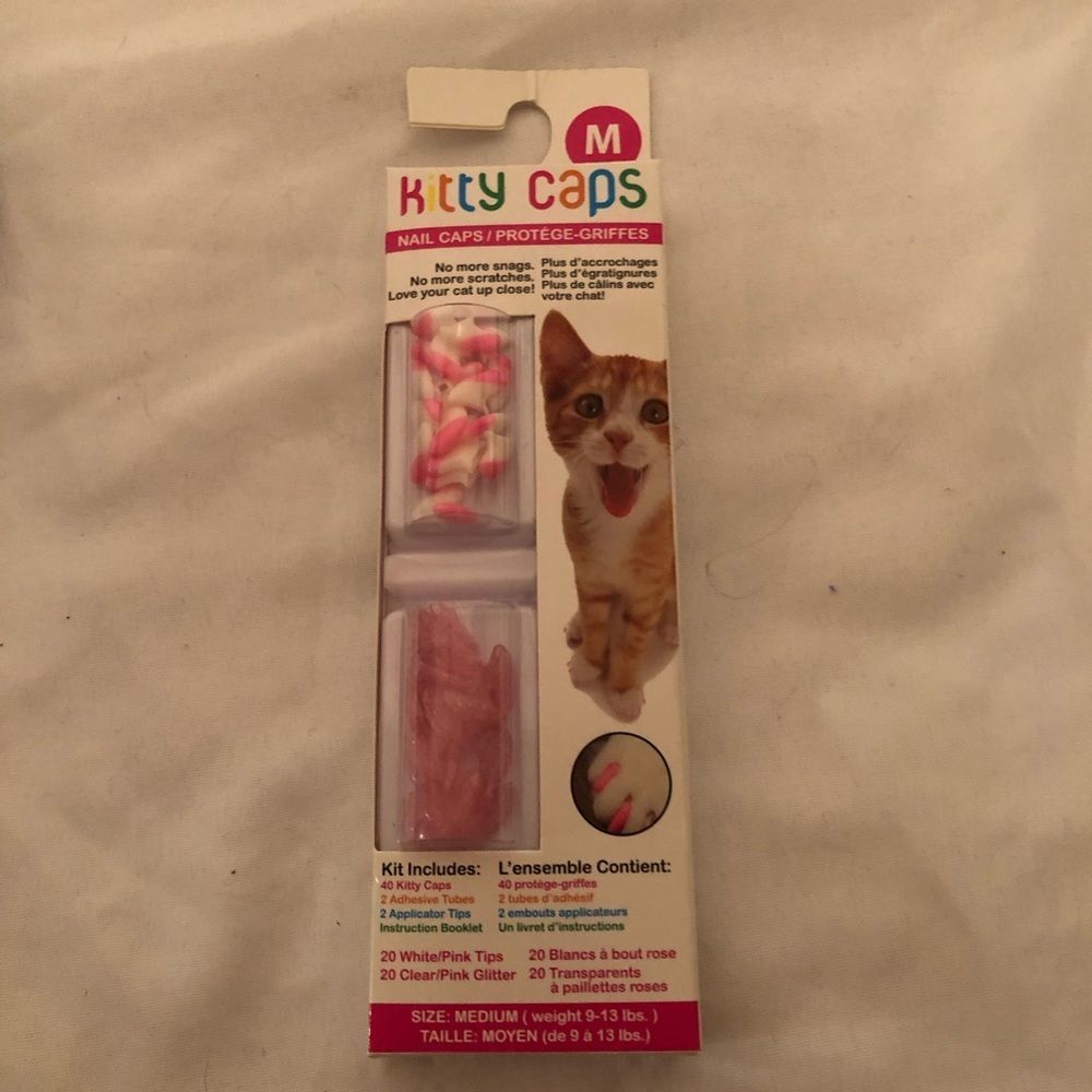 Kitty caps size med pink and dark pink